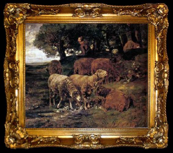 framed  unknow artist Sheep 166, ta009-2